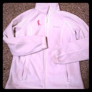 Columbia breast cancer awareness zip up fleece